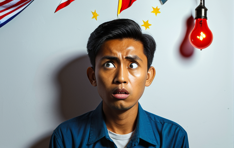 **Image Prompt:** A person looking at a draft with a confused expression, then a lightbulb appearing above their head as they gain a fresh perspective, with the Malaysian flag subtly incorporated in the background, use a vibrant color palette.