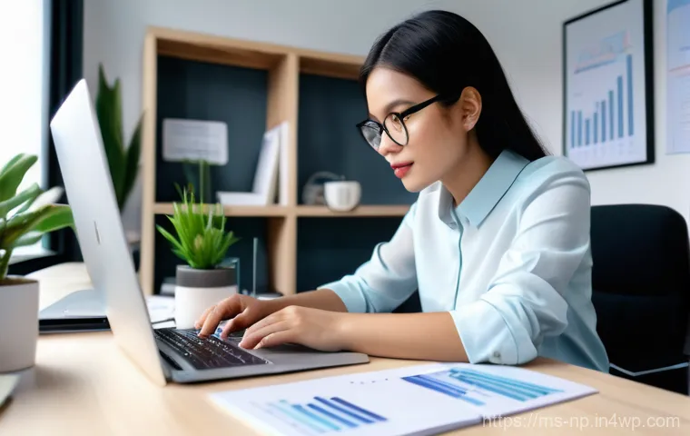 편집 효율성을 위한 데이터를 활용한 의사결정 - A young, diverse Malaysian content creator, dressed in smart casual attire, sits at a clean, modern ...