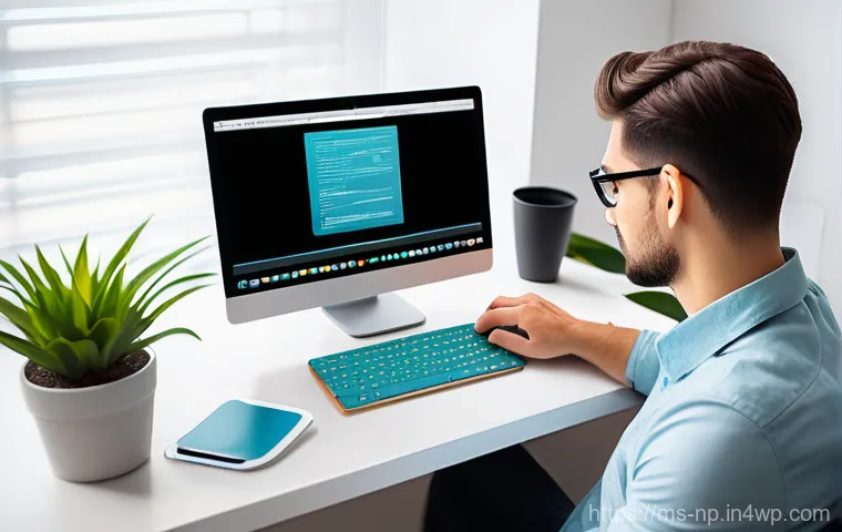 편집 과정의 복잡성을 줄이는 방법 - A focused and relaxed young adult, comfortably using a laptop in a bright, modern home office. The l...